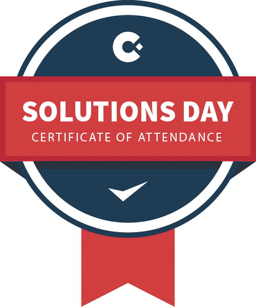 Solutions Day - Certificate of Attendance